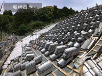 野地板はり、屋根葺き